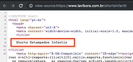 Loja Integrada SEO Title nao se repete nas categorias.